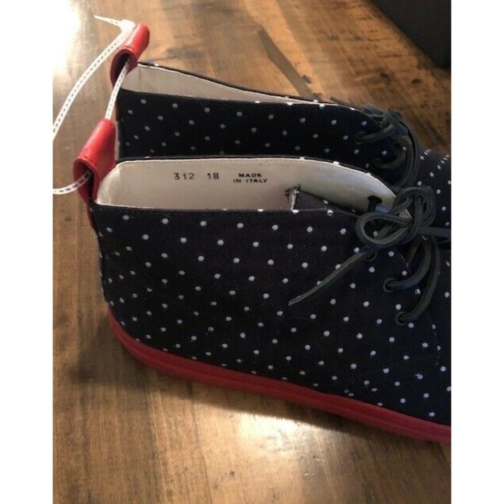 NWT $275 DEL TORO ALTO SUNBRELLA LEATHER DOT HIGH TOP CHUKKA SNEAKER US SIZE 18 - Picture 7 of 7